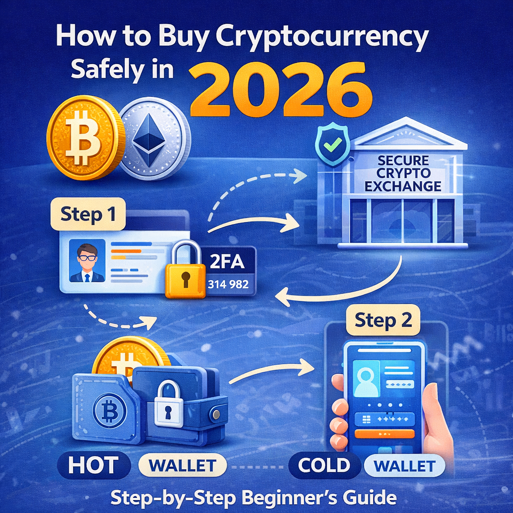 buy cryptocurrency safely step by step beginner guide 2026