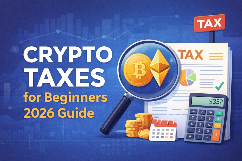 Crypto taxes for beginners explained with Bitcoin and Ethereum tax concepts in 2026