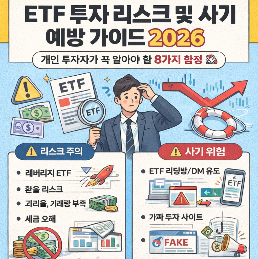 2026년 ETF 투자 리스크와 사기 예방 가이드를 설명